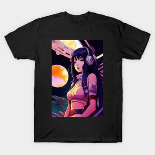 Cute Japanese girl anime,Vintage 90's anime style. T-Shirt